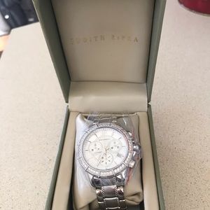 BRAND NEW Judith Ripka Stainless Chronograph Watch